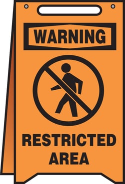 Accuform Signs Safety Fold-Up Signs: Restricted Area