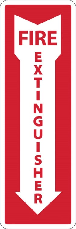 Accuform Signs&nbsp;Fire Extinguisher (with down arrow) Sign