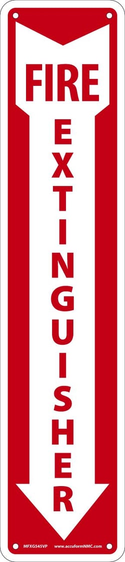 Accuform Signs&nbsp;Fire Extinguisher (with down arrow) Sign