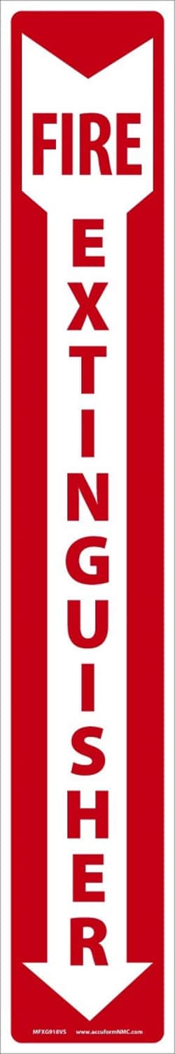 Accuform Signs&nbsp;Fire Extinguisher (with down arrow) Sign