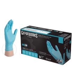 Gloveworks Blue Industrial Nitrile Gloves