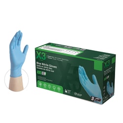X3 Blue Industrial Grade Nitrile Gloves