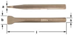 Ampco Groove Chisel with Flat Tip