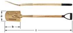 Ampco Edging Spade with D-Grip Fiberglass Handle