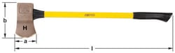 Ampco Flat Head Axe with Fiberglass Handle