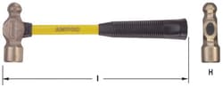 Ampco Ball Peen Hammer with Fiberglass Handle