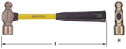Ampco Large Ball Peen Hammer with Fiberglass Handle