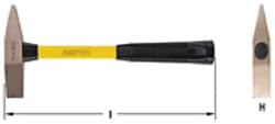 Ampco 1.0 lb. Head Scaling Hammer with Fiberglass Handle