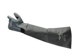 thumbnail image 2 of MCR Safety Butyl Chemical Resistant Gloves – Size XL, 14” Length, 14 Mil Thick, Unlined, Black 2 of 6