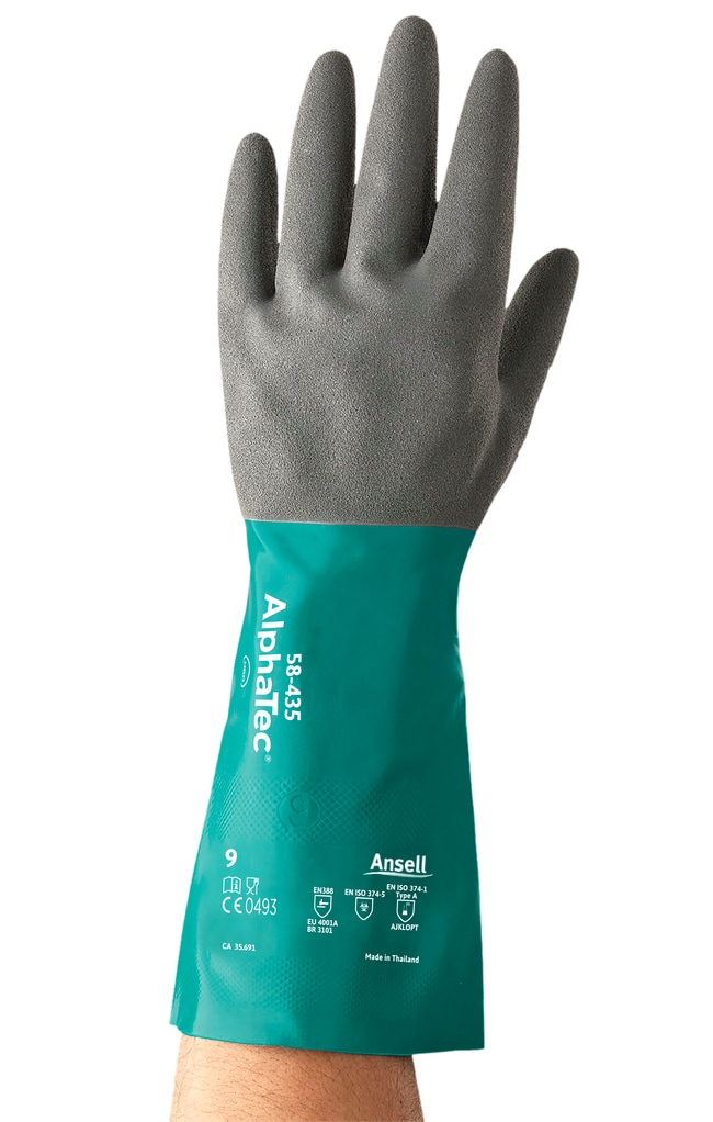 Gants Protection Chimique Ansell AlphaTec - Nitrile Réutilisable - Taille XL - Lot De 6 Paires - EPI Professionnel