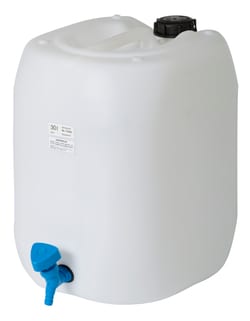 behr Labor-Technik LDPE, recipiente blanco, con grifo:Garrafas:Garrafas