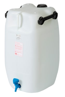 behr Labor-Technik LDPE, recipiente blanco, con grifo:Garrafas:Garrafas