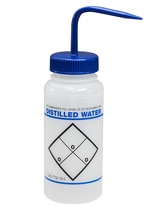 Fisherbrand™ Safety-Labeled, Two Color Water Wide-Mouth Wash Bottles