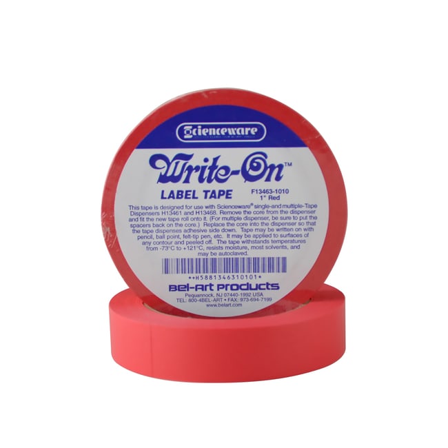 Bel-Art Write-On Colored Label Tapes Red | Buy Online | Bel-Art ...