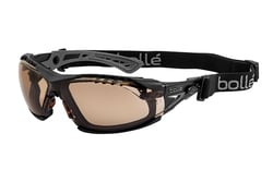 Bollé Safety Rush+ Safety Glasses with Assembled Foam and Strap Kit Lens