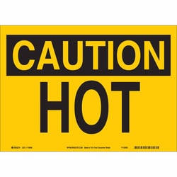 Brady Paper Board Sign: CAUTION - HOT 10 x 7 in. | Buy Online | Brady&trade; | Fisher Scientific