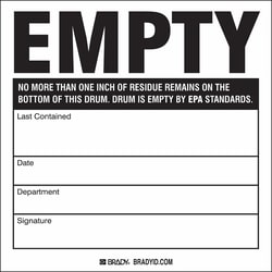 Brady&trade;&nbsp;Waste Disposal Labels - Adhesive Vinyl