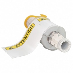 Brady&trade;&nbsp;BBP&trade;85 Series Indoor/Outdoor Industrial Vinyl Blank Header Labels - ANSI CAUTION Header, French (ATTENTION)