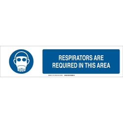 Brady&trade;&nbsp;Aluminum Sign: RESPIRATORS ARE REQUIRED IN THIS AREA
