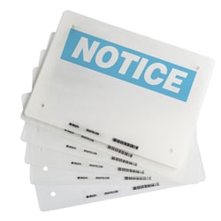 Brady™ Laminating Pouches, Header: NOTICE