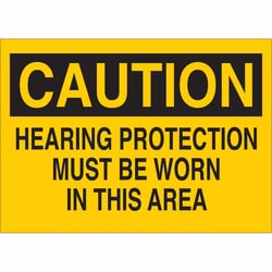 Brady™ Fiberglass Sign: HEARING PROTECTION MUST BE WORN IN THIS AREA
