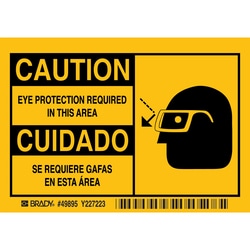 Brady™ Personal Protection (PPE) Labels - Self-Sticking Polyester, English and Spanish Bilingual