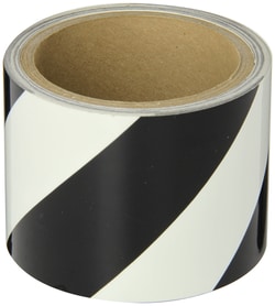 Brady&trade;&nbsp;BradyGlo&trade; Egress Marking Tape Roll, Diagonal Stripes, Black on Glow