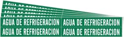 Brady™ Agua De Refrigeracion Pipe Marker, Style 4