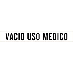 Brady&trade;&nbsp;Self-Adhesive Pipe Marker: VACIO USO MEDICO, Vinyl, Black on White, Size 1: Fits Pipes 2.5in - 7.875 in. Dia.
