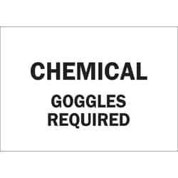 Brady™ Polyester Sign: CHEMICAL GOGGLES REQUIRED