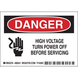 Brady™ HIGH VOLTAGE Electrical Safety Labels