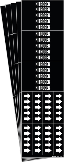 Brady™ Nitrogen Pipe Marker, Style 3C with Arrows