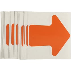 Brady™ Aisle Marking Tape Arrows - Adhesive Vinyl, Solid Color, Orange