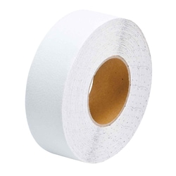 Brady™ Anti-Skid Tape Roll - Grit-Coated Polyester, Solid Color, White