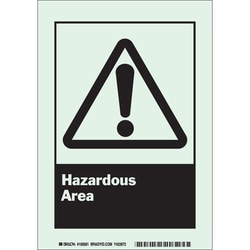 Brady&trade;&nbsp;Plastic; Polyester Sign: HAZARDOUS AREA