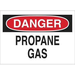 Brady™ Chemical, Biohazard & Hazardous Material Sign - DANGER PROPANE GAS