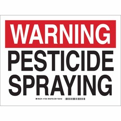 Brady Polyester Sign: PESTICIDE SPRAYING 12 x 9 in. | Buy Online | Brady&trade; | Fisher Scientific