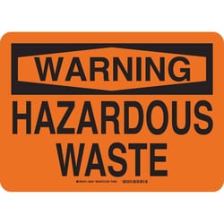 Brady&trade;&nbsp;Polystyrene Warning Sign: HAZARDOUS WASTE