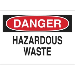Brady&trade;&nbsp;Aluminum Sign: DANGER - HAZARDOUS WASTE