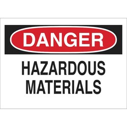 Brady™ Polyester Sign: HAZARDOUS MATERIALS