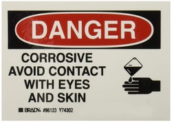 Brady&trade;&nbsp;Chemical, Biohazard &amp; Hazardous Material Labels - Self-Sticking Polyester - 3.5 in H x 5 in W