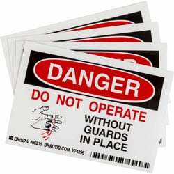 Brady&trade;&nbsp;Chemical, Biohazard &amp; Hazardous Material Labels - Self-Sticking Polyester - 3.5 in H x 5 in W