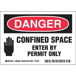 Brady&trade;&nbsp;Chemical, Biohazard &amp; Hazardous Material Labels - Self-Sticking Polyester - 3.5 in H x 5 in W