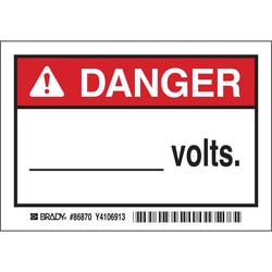 Brady™ Conduit & Voltage Labels - Self-Sticking Polyester