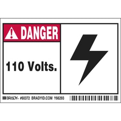 Brady&trade;&nbsp;Electrical Safety Labels: 110 VOLTS