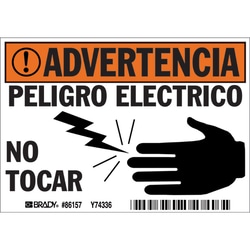 Brady Electrical Safety Labels: Self-Sticking Polyester, Spanish:Facility