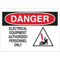 Brady&trade;&nbsp;Polyester Sign: DANGER: ELECTRICAL EQUIPMENT. AUTHORIZED PERSONNEL ONLY.