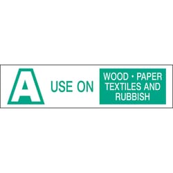 Brady™ Fire Extinguisher Label: Vinyl, Green on White, 1.5 in H x 6 in W