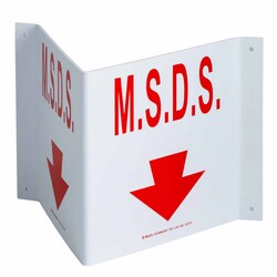 Brady™ Rigid Plastic Sign: M.S.D.S.