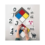 Brady™ Vinyl Sign Kit: NFPA Placard System Kit - ACID ALK OXY COR